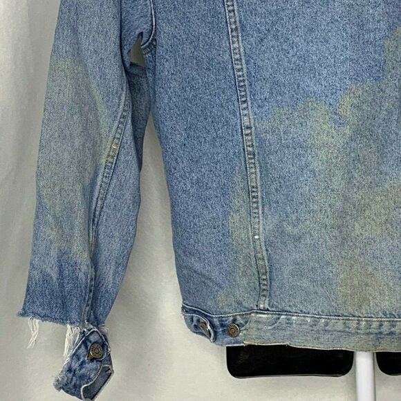 Vintage Arizona Jean Denim Jacket M Destroyed - Picture 8 of 9